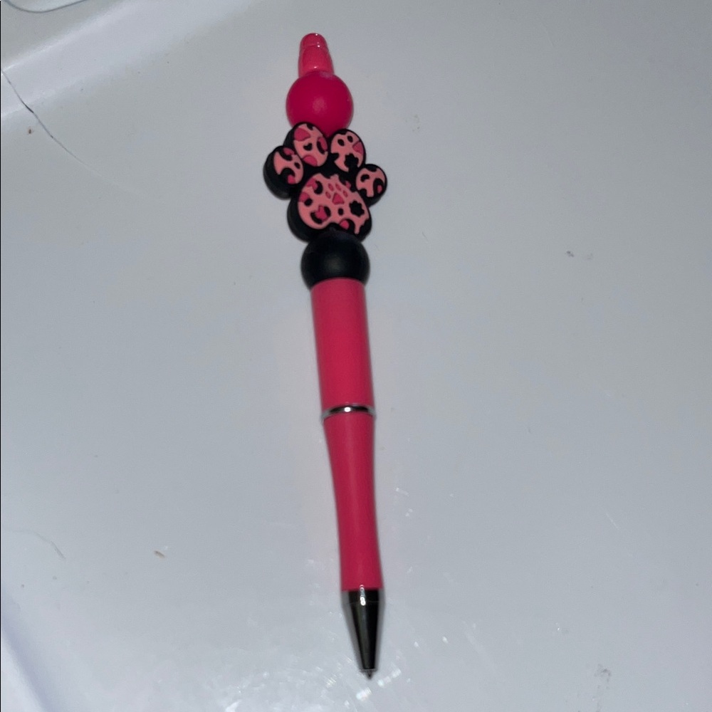 Leopard Print Pink and Black Pen